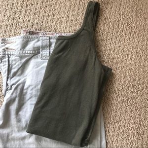 Army green tank top
